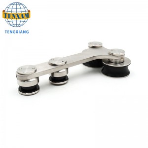 熱い販売製品ぶら下がっているホイールステンレス鋼のガラスのドアトラックローラーのスライドドアシステム