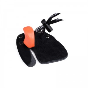 Refurve Bowの弓の弓のための屋外42ft05 lh mサイズのアーチェリーの指タブの指の保護具の指の救い具革の撮影タブ