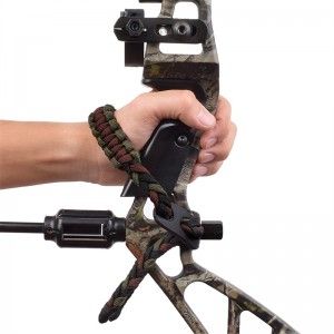 エリオン屋外470020手首スリングダークグリーンカラーレザーメタルグロメットアーチェリーコンパウンド弓撮影