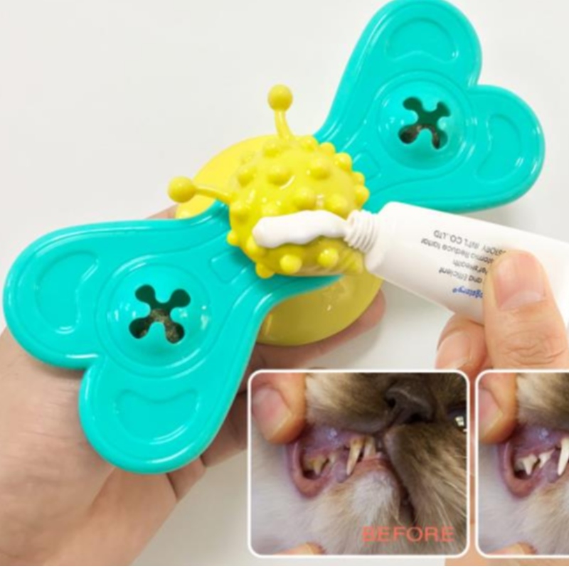 猫の風車のおもちゃ面白いマッサージCatnipボールの歯を掃除するペット製品を掃除する