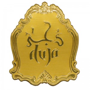 金属金陽極酸化カスタマイズされたアルミニウム香水ステッカー