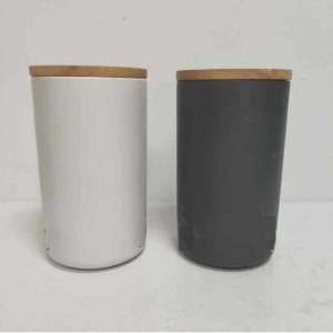 木製のふたの陶磁器の陶器の収納キャニスターの瓶と卸売の背の高いラウンド