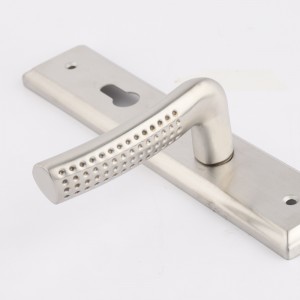 6003ロングプレートドアハンドルステンレススチールレバーセット、モダンコンテンポラリーモタイズロック