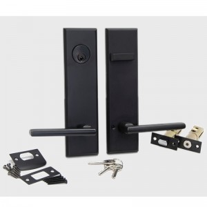 6201ロングプレートドアロックチューブラーレバーセット、最新の高品質の亜鉛合金ハンドルハンドルフロントドアとエクステリアドア