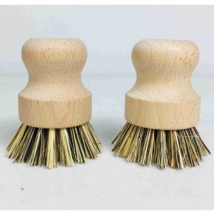 手作りの天然木製のキッチンブラシ