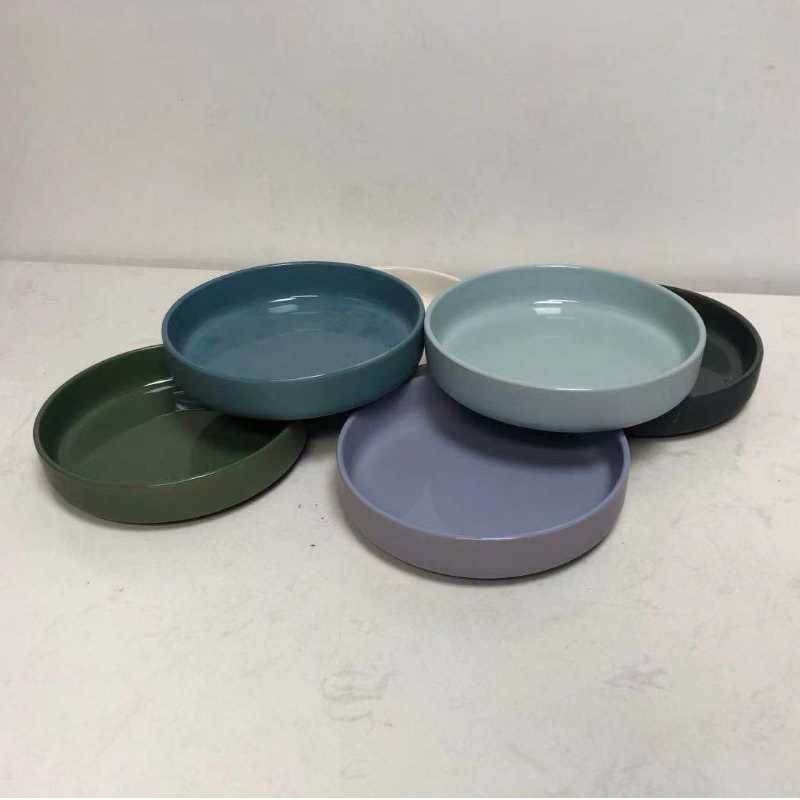 ホットセールセラミックStoneware Pasta Shallow Bowlsセット