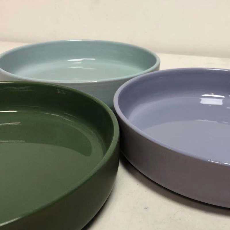 ホットセールセラミックStoneware Pasta Shallow Bowlsセット