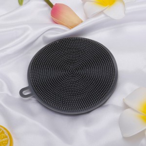 キッチンアクセサリーシリコンディッシュスポンジ、両面クリーニングスクラバー