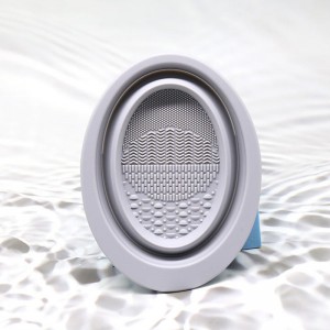 シリコーン化粧ブラシクリーニングマット、折りたたみ式化粧ブラシクリーニングボウル