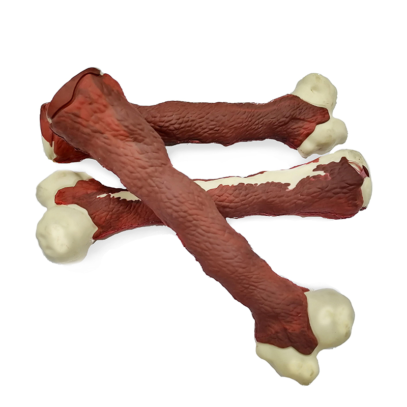 骨の形の歯のクリーニング耐久ゴム犬ペット咀嚼玩具