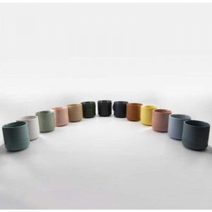 熱い販売セラミックストーンウェアカラーガラスコーヒーマグ