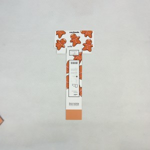 食品ラベルの紙カード