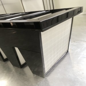 中性効率F7プラスチックフレーム592 x 592x 292mmミニプリーツコンパクト4 V銀行HVACエアフィルター