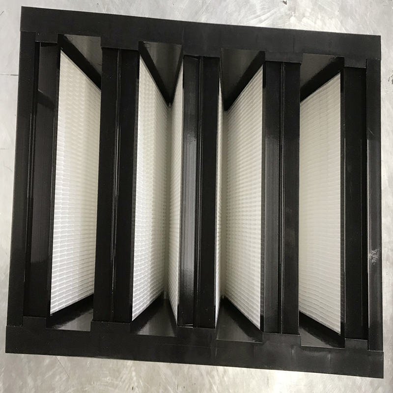 中性効率F7プラスチックフレーム592 x 592x 292mmミニプリーツコンパクト4 V銀行HVACエアフィルター