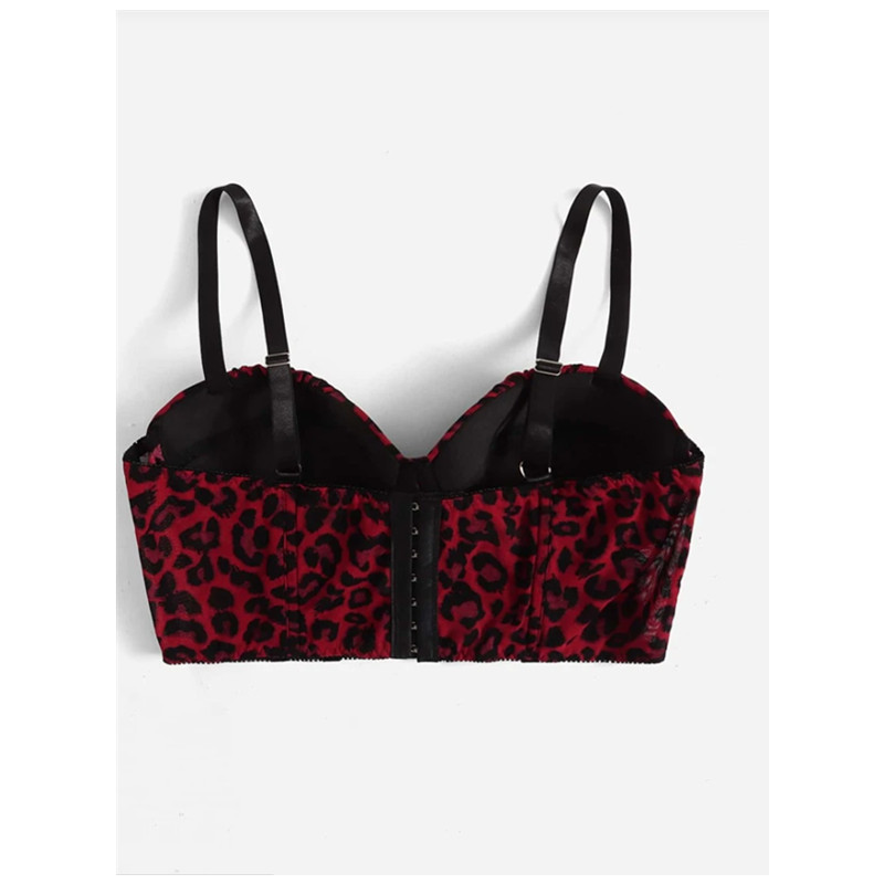 プラスLeopard Ruched Bust Bust Underwireブラジャー
