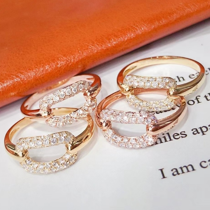 10K 14K 18Kのソリッドゴールドリングデイリージュエリーインスタイルの結婚指輪