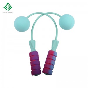 輪どろのジャンプロープ、フィットネスワークアウト用の重み付きコードレスジャンプロープ、女性の男性と子供向けの調整可能なスキップロープロープロープ