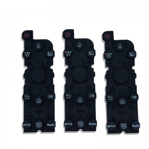 OEMプリントロゴシリコンカスタムメイドシリコンボタンラバーキーパッドテレビリモートコントローラー