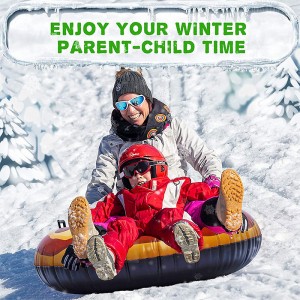 冬のおもちゃのインフレータブルピザスノーチューブスレッディング機器、屋外の子供用の雪のおもちゃ