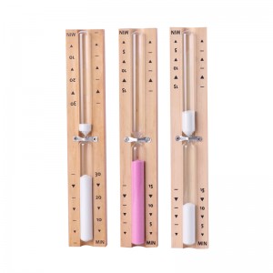 工場卸売5 15分エコカラフルな回転可能な砂時計ウッドサウナサンドタイマー