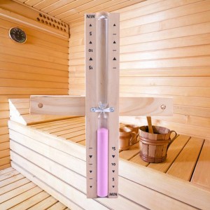 工場卸売5 15分エコカラフルな回転可能な砂時計ウッドサウナサンドタイマー