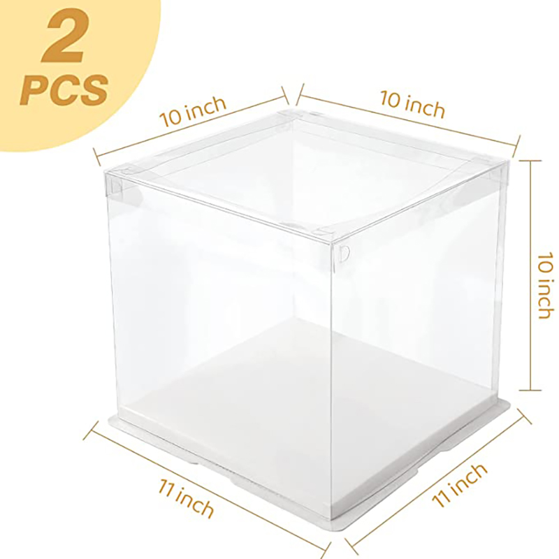 クリアな好意ボックス10 x 10 x 10インチリボン、プラスチックギフトボックス結婚式のパーティーのための透明な箱
