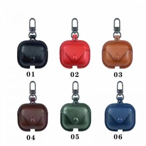 Apple Airpods Pro 3保護ケース、Bluetoothワイヤレスヘッドセットボックス、ストレージボックス保護ケース、完全に覆われた、スクラッチ耐性、イタリアの革張りの茶色に適しています