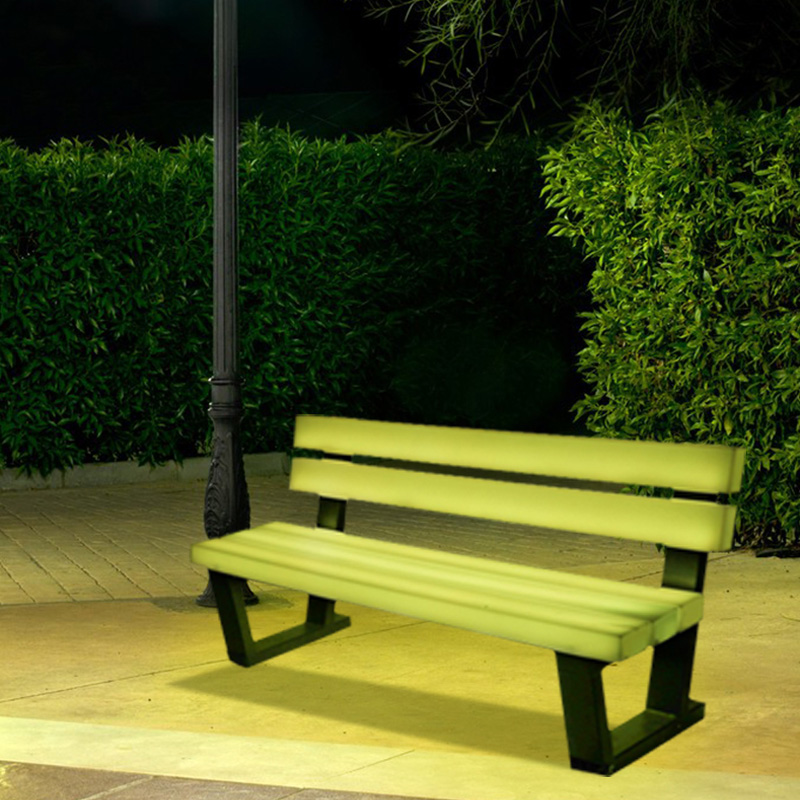 16色LED家具防水庭園ベンチ充電式リチウムバッテリー屋外LED椅子