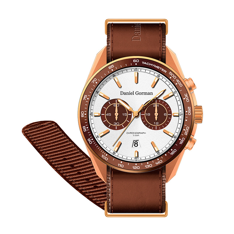 2022 Daniel Gormandg9005 Luxury Men Watches Custom Logo Automatic Wlistwatchステンレス鋼ダブルツアービヨンメカニカルウォッチ