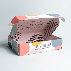 両面ピンク飛行機ボックススクエアエクスプレス衣料品Tシャツパッケージボックスマルチサイズカラーボックス波形ボックス