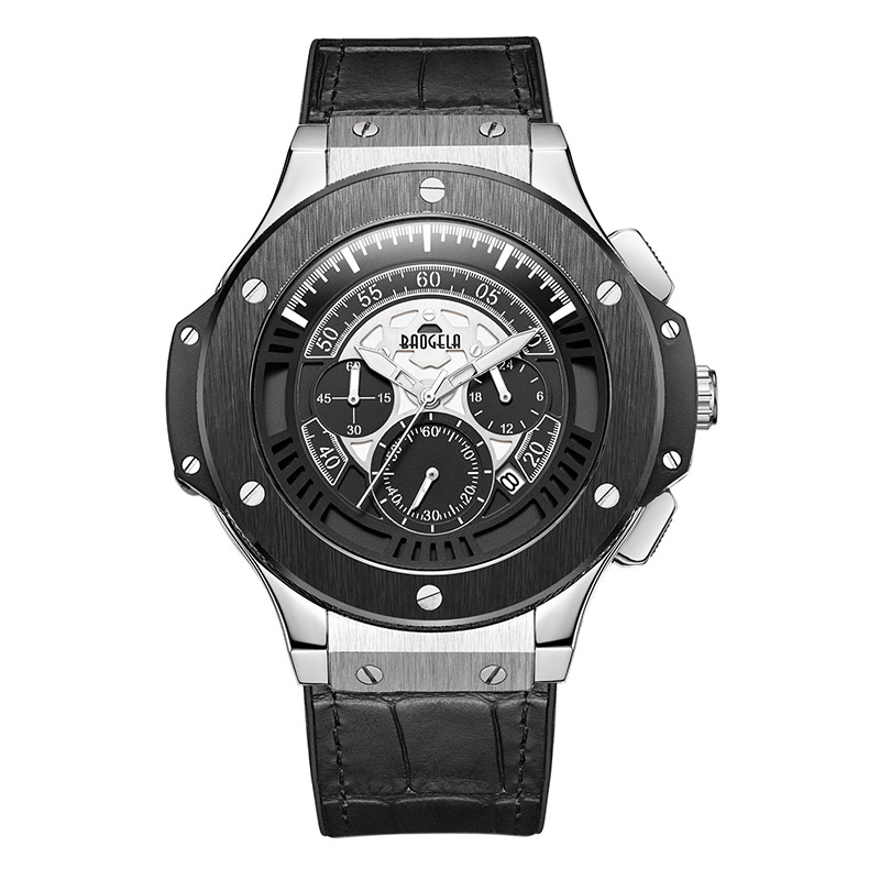 Baogela Hommes Montres Hommes Horloge de Luxe Marque Quartz Sport Montre Rose Chronographe Mode-Bracelet Pour Hommes1910