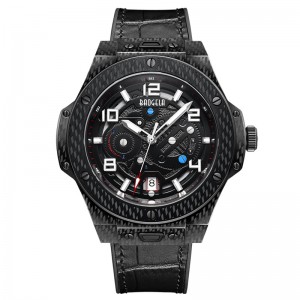 Baogela Men \\\\ \'s Watch Mechanical Watch Automatic Hollow Fashion Men \\\\\' S Luminous Large Dial 50m防水時計2001 Black