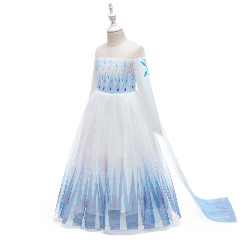 Baige New Design Girls Anna White Dress Cosplay Party Dressup Princess Elsa Movie Children Dowers