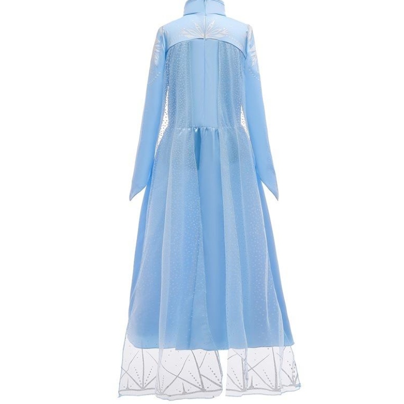 最新のキッズセレブリティの服プリンセスエルザウェアドレスハロウィーンの女の子のためのコスチューム