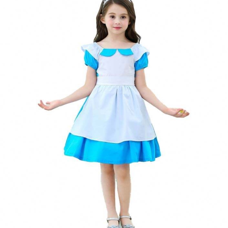 キッズコスチューム衣類白雪姫アリス幼児100％コットン2-6年女児ストラップドレスキッズガールプリンセスドレスDGHC-029
