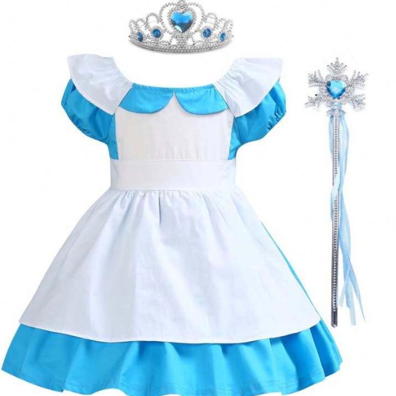 キッズコスチューム衣類白雪姫アリス幼児100％コットン2-6年女児ストラップドレスキッズガールプリンセスドレスDGHC-029