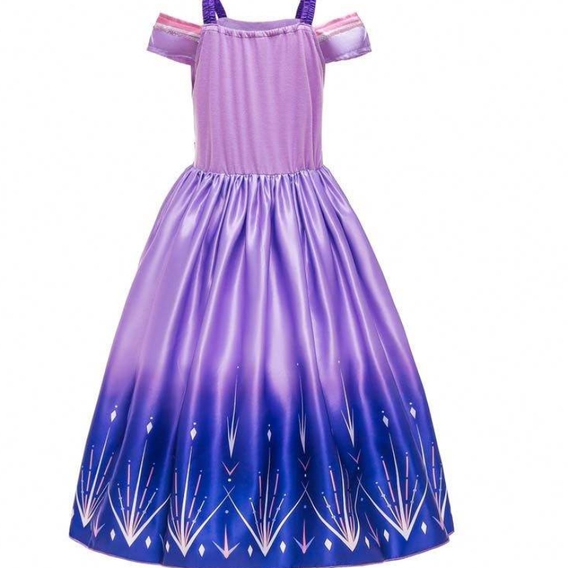 卸売プリンセスコスチュームスパンコールメッシュパーティーエルザドレスアクセサリーHCGD-030を持つ子供向けドレス