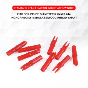 Elongarrow 140001 ID6.2mm炭素繊維矢印シャフトノックを挿入します