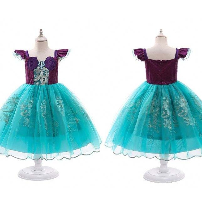 Baige Girls MermaidAriel Princess Dress Cosplay cosplay costumes for bady girl mermaid dressup whanloween clothion