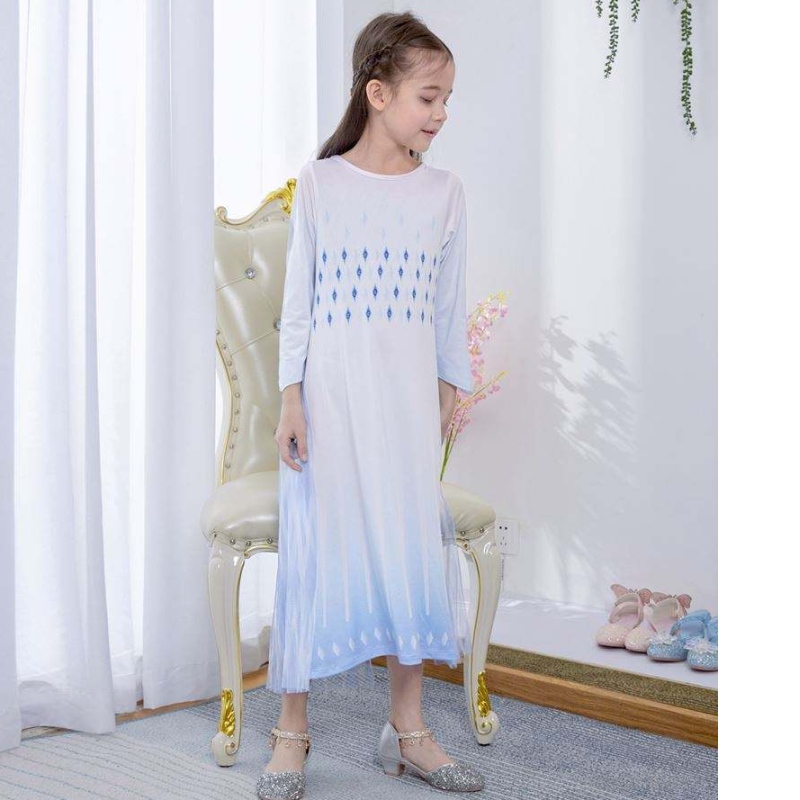 Baige White Princess Elsa Dress Girls Dresses Harween Costumes for Kids TV&Movie Costumes