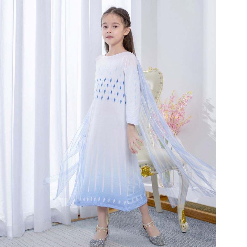 Baige White Princess Elsa Dress Girls Dresses Harween Costumes for Kids TV&Movie Costumes