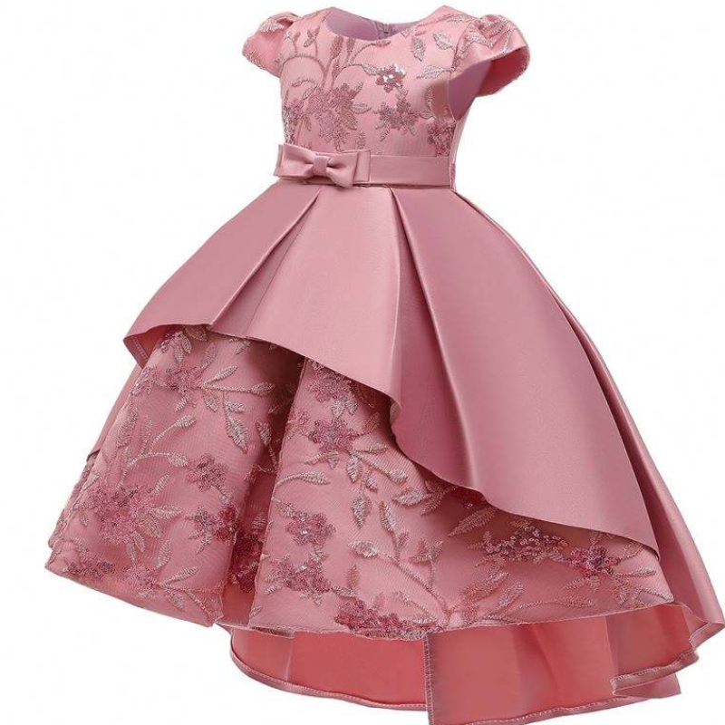 Baige高品質の子供たちの長い衣服ガールズパーティードレス女の赤ちゃんのための半袖ドレスフロックデザイン
