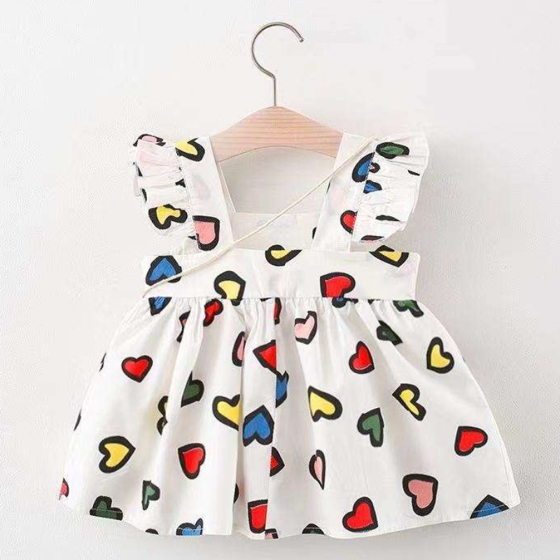 卸売りの子供の女の子のドレスベイビーサマーレインボー幼児のノースリーブプリンセスプリンセス新生ドレス服1-4Yコスチューム付きコスチューム