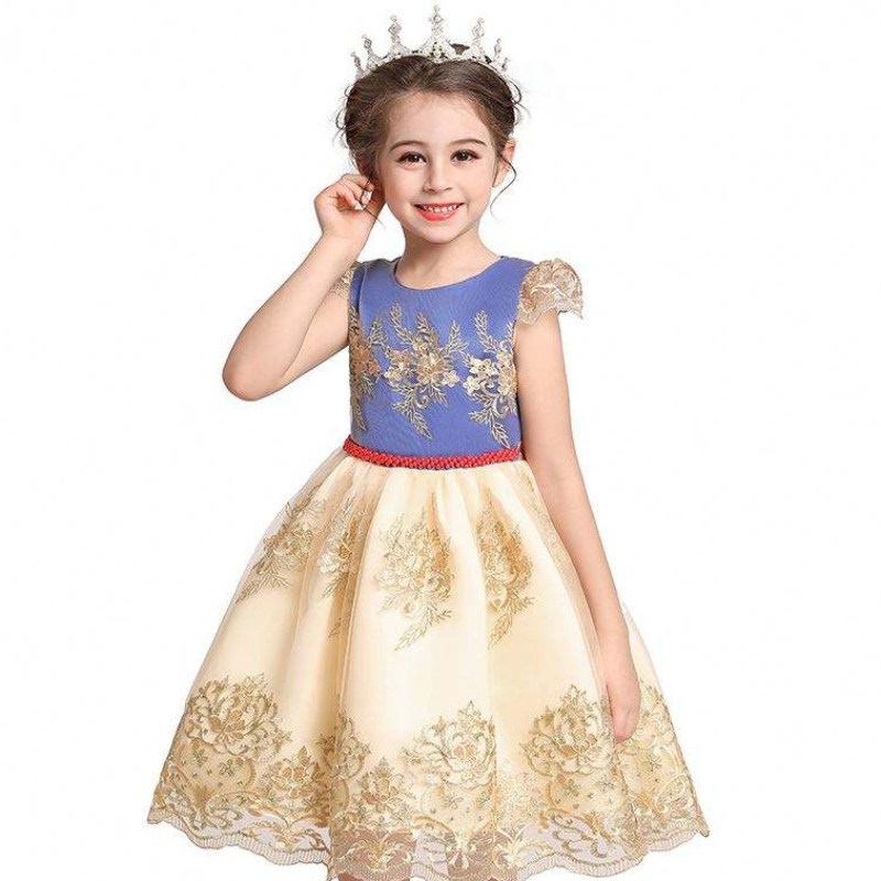 2020 New Children \\ 'S ClothingMaxi Leak Back Girl Dress Lace Princess Dress L5192