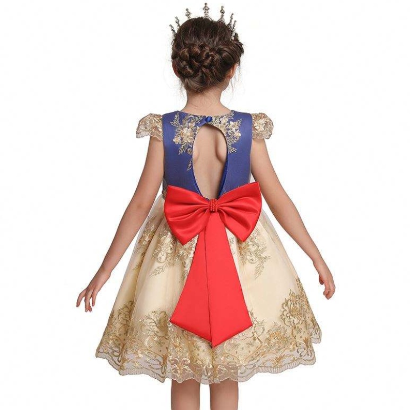 2020 New Children \\ 'S ClothingMaxi Leak Back Girl Dress Lace Princess Dress L5192