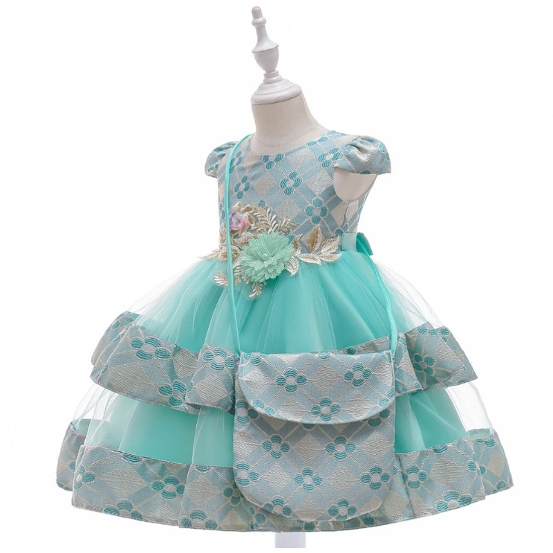 バイゲ子供サマーガールドレスバッグ3-10歳の子供用キッズ服2PCSスーツL5215