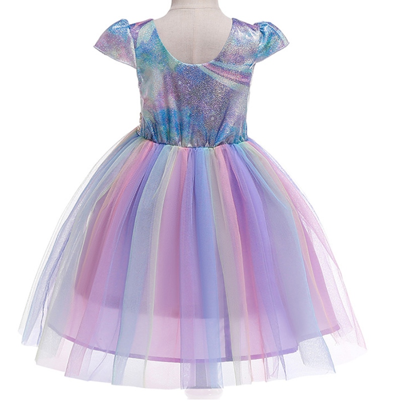ansoo oa oem odm hot selling selling selling unicorn rainbow bady bildergdressesコットンガールプリンセスパーティードレス1〜6年の女の子のドレス
