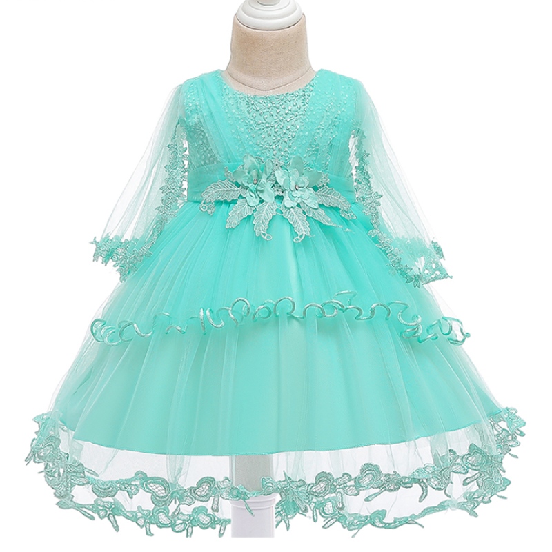 Ansoo Princess Flower Girl Dress Summer Tutu Wedding Birthday Party Kids Dresses for Girl