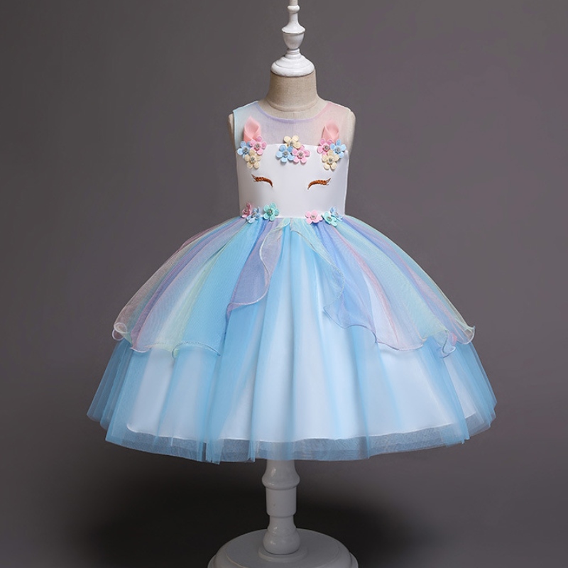 ユニコーンプリンセスコスチュームガールズページェントイブニングドレス