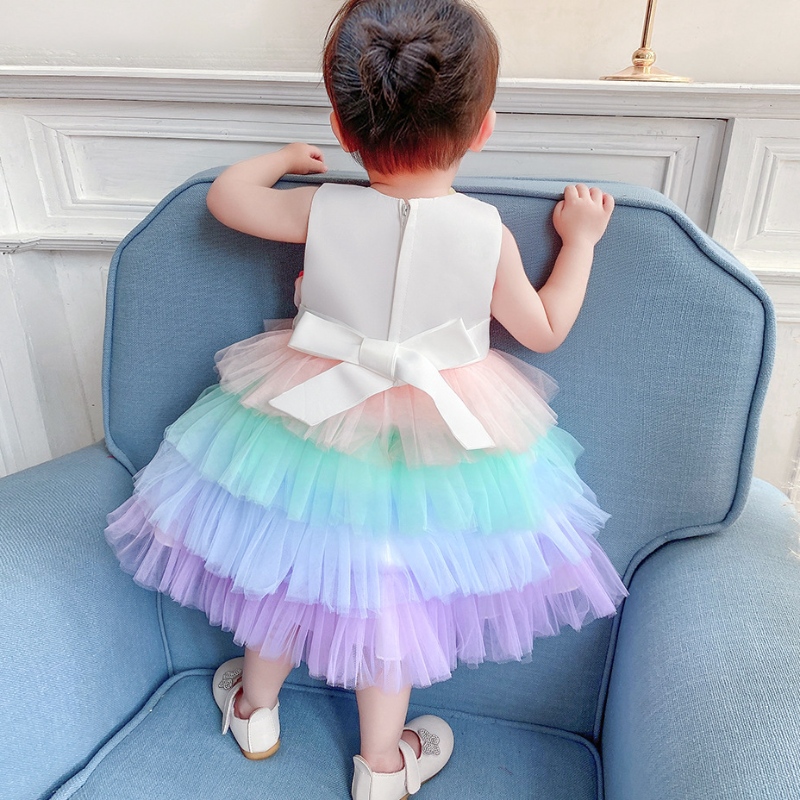 女の女の子のプリンセスドレス洗礼服のドレスキッズパーティードレスチュチュレースガウン